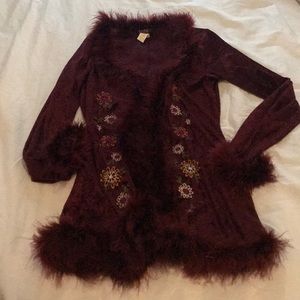 Feather flower child top